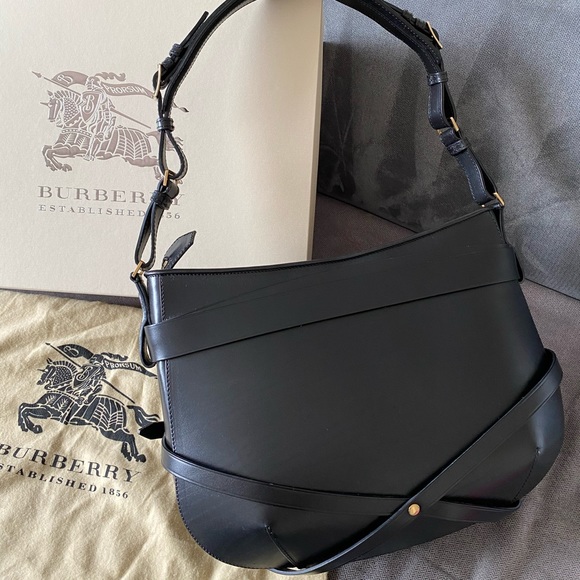 Burberry Dutton Bridle Handbag Black Nova Check - Picture 2 of 13